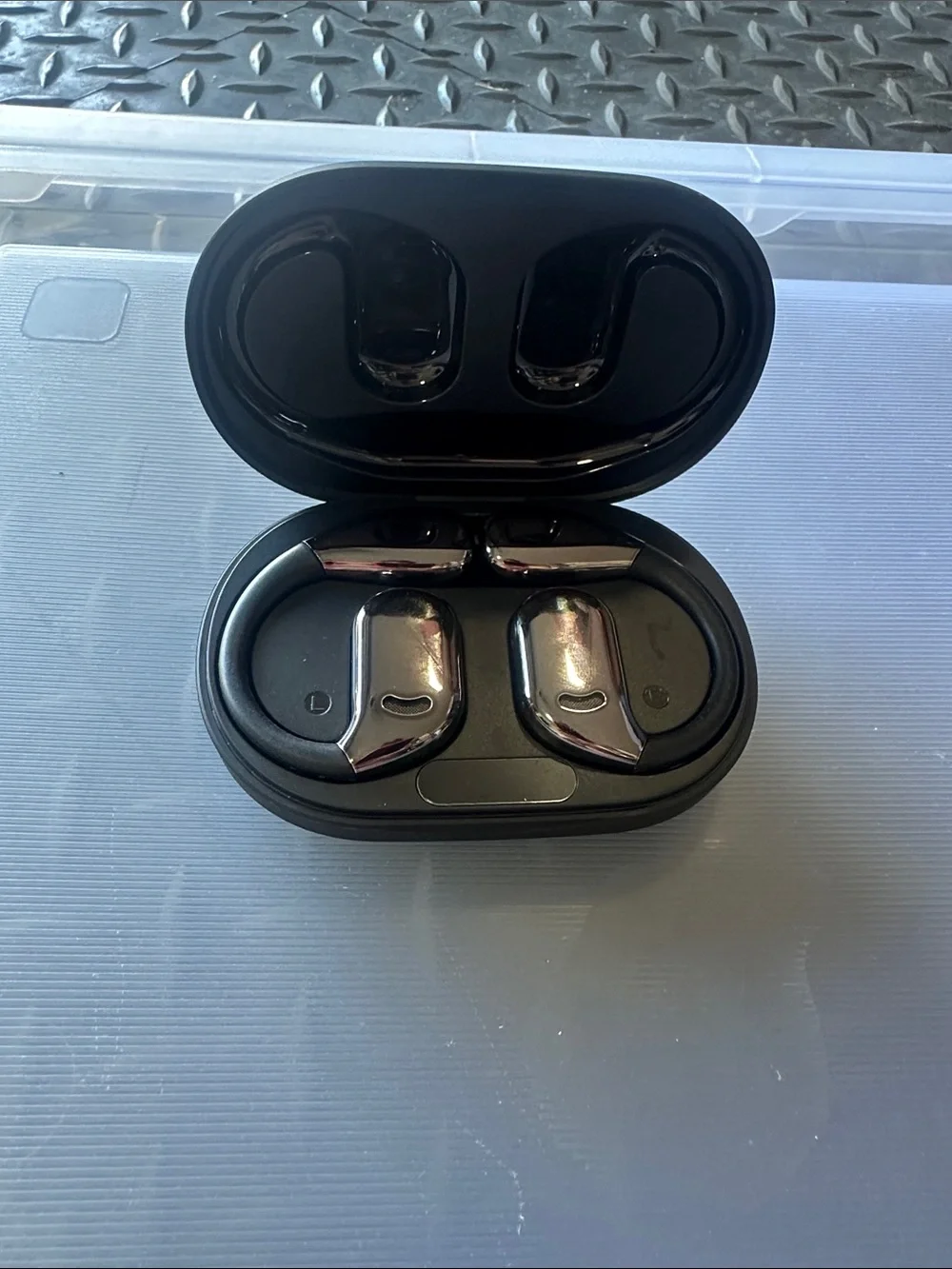 Wireless True Bluetooth Earbuds in Black Chrome - Sleek Compact Charging Case